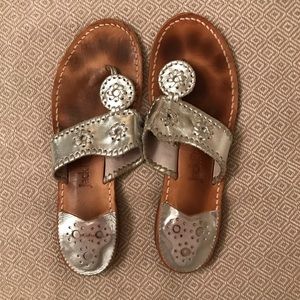Jack Rogers, Jacks Flat Sandal in silver
